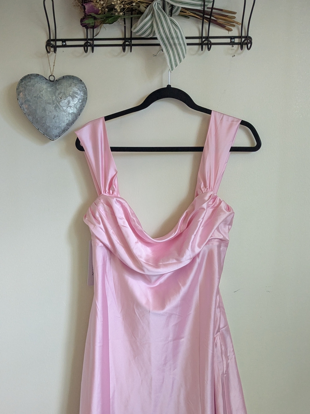 Princess Polly Pink Satin Cowl Mini Dress